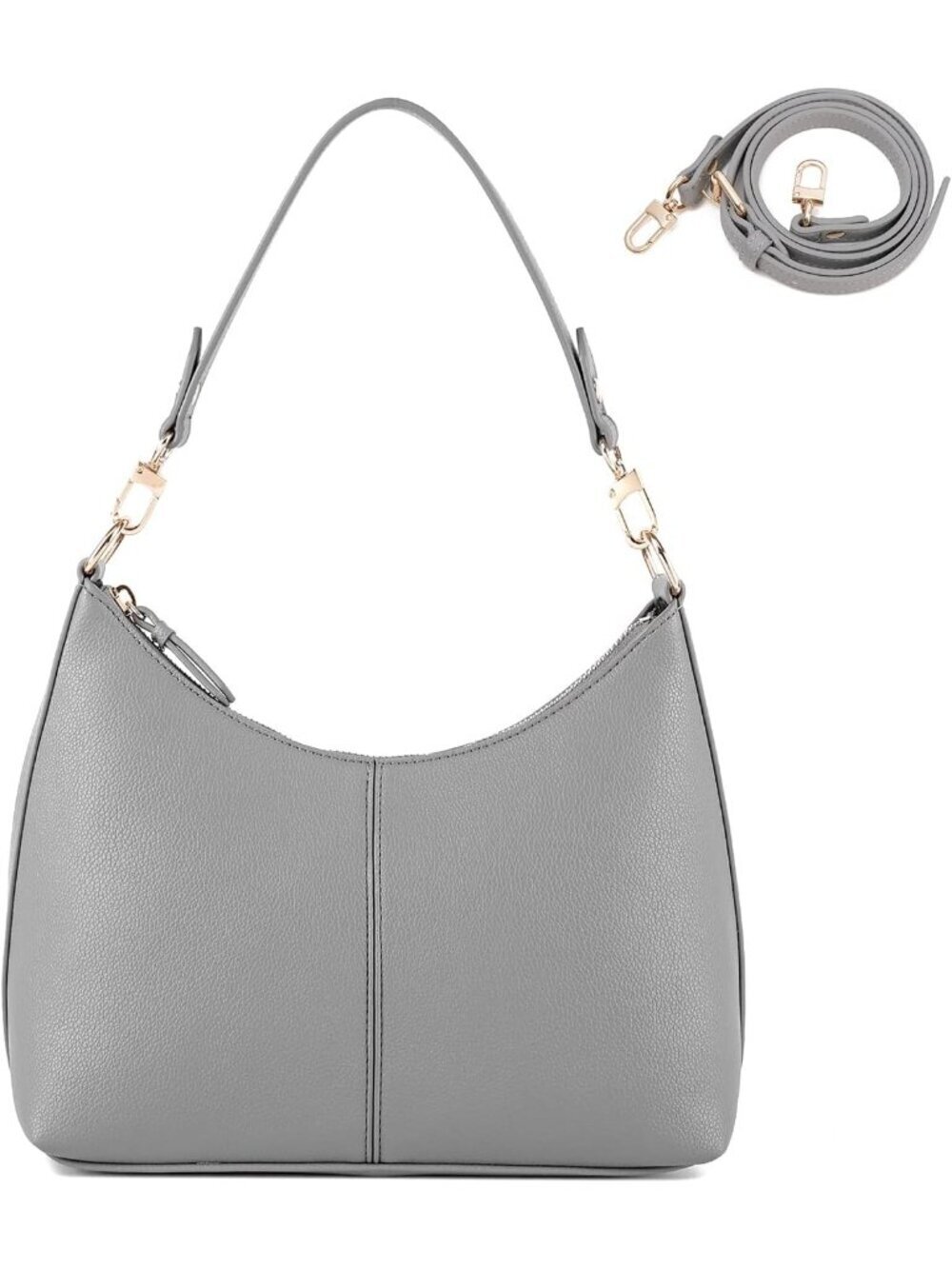Women Grey Mini Soft Leather Waterproof Shoulder Crossbody Bag
